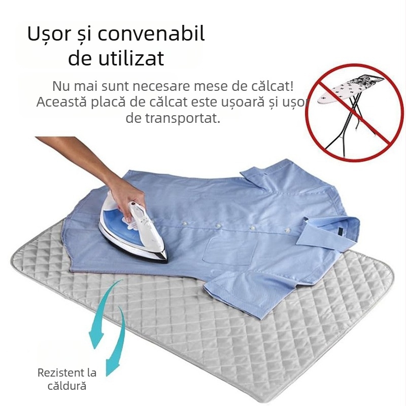 Covoraș de călcat, Covoraș de călcat, Covoraș de călcat portabil, Pătură de călcat, Covoraș de călcat pliabil rezistent la temperaturi ridicate pentru călătorie