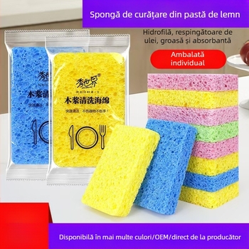 Burete de spălat transfrontalier pentru celuloză de lemn, curățare magică, spălare, îngroșată din bumbac, burete absorbant, spălare, cârpă de curățare