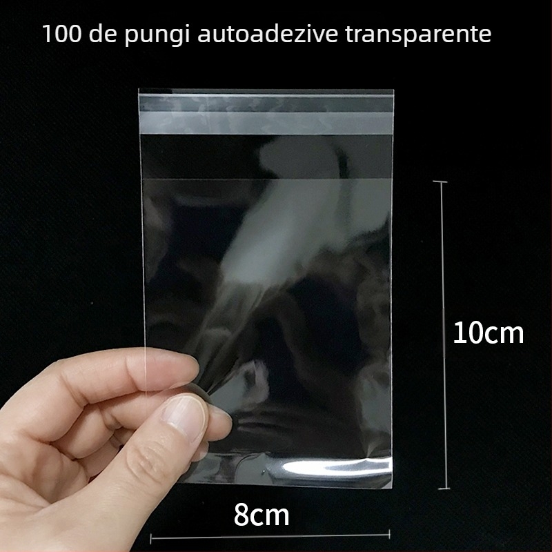 Pungă de ambalare pentru fursecuri, fulg de zăpadă, crocantă, proteine, zahăr, macaroane, ouă crocante, Madeleine, scone, transparentă, autocolantă, pungă