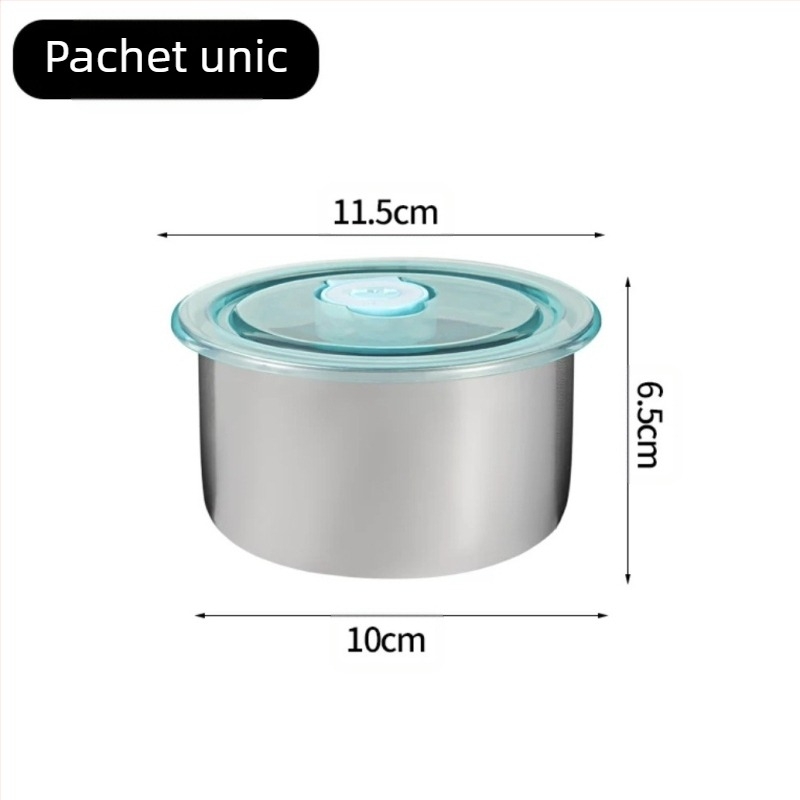 Cutie mică de prânz din oțel inoxidabil cu capac, cutie de sub-ambalare pentru alimente, oală fierbinte cu oală de legume, cutie pătrată pentru prepararea alimentelor în aer liber, pentru aprofundarea vasului