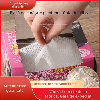 Plasă de curățare a pieptenelor cu pernă de aer V45O, pieptene cu airbag pentru masaj, pieptene de curățare a părului, plasă de protecție a pieptenelor, hârtie de curățare portabilă 50