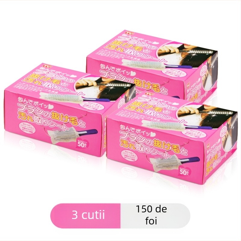 Plasă de curățare a pieptenelor cu pernă de aer V45O, pieptene cu airbag pentru masaj, pieptene de curățare a părului, plasă de protecție a pieptenelor, hârtie de curățare portabilă 50