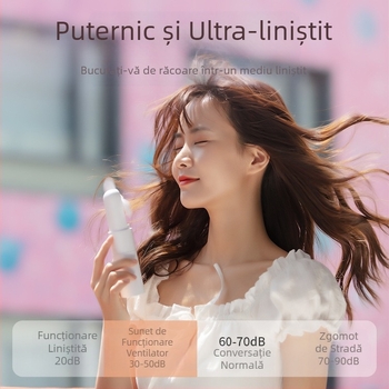 Ventilator mic portabil pentru birou, reîncărcabil, ultra-silențios, pentru birou, pentru studenți, mini portabil, cu vânt mare