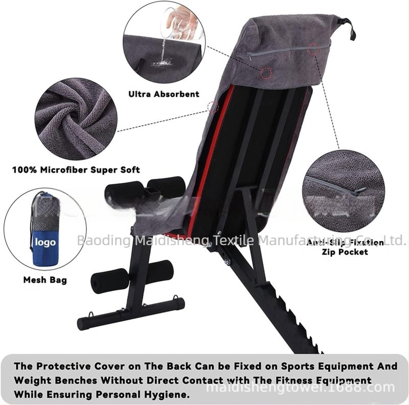 Prosop absorbant de transpirație pentru fitness transfrontalier, pernă de sală, prosop de ștergere a transpirației, prosop cu uscare rapidă, prosop sport moale, îngroșat, en-gros