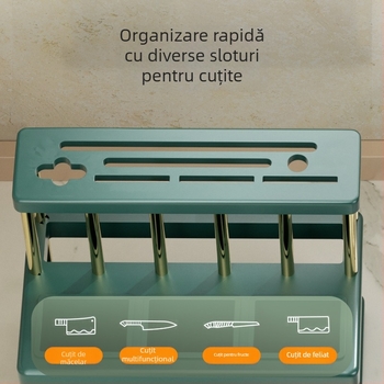 Suport popular pentru cuțite, tub pentru bețișoare, suport multifuncțional pentru depozitarea bucătăriei, suport pentru cuțite și furculițe