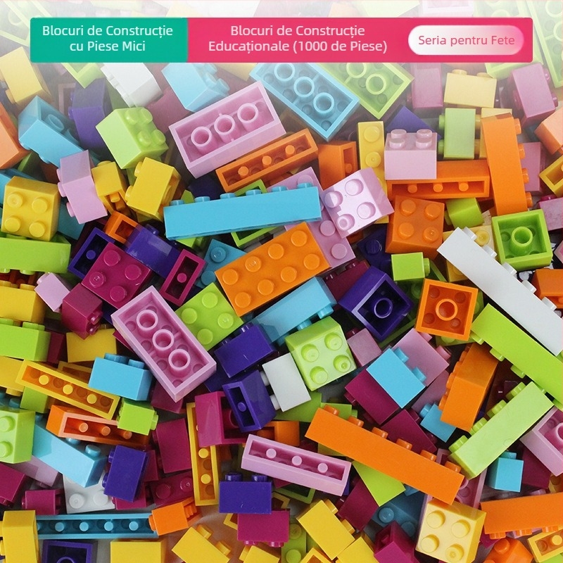 Blocuri de construcție cu particule mici în vrac, compatibile cu diverse mărci, jucării educaționale DIY pentru grădiniță, blocuri de construcție în vrac