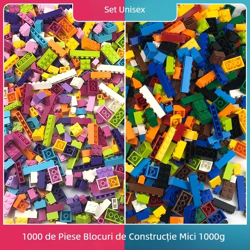 Blocuri de construcție cu particule mici în vrac, compatibile cu diverse mărci, jucării educaționale DIY pentru grădiniță, blocuri de construcție în vrac