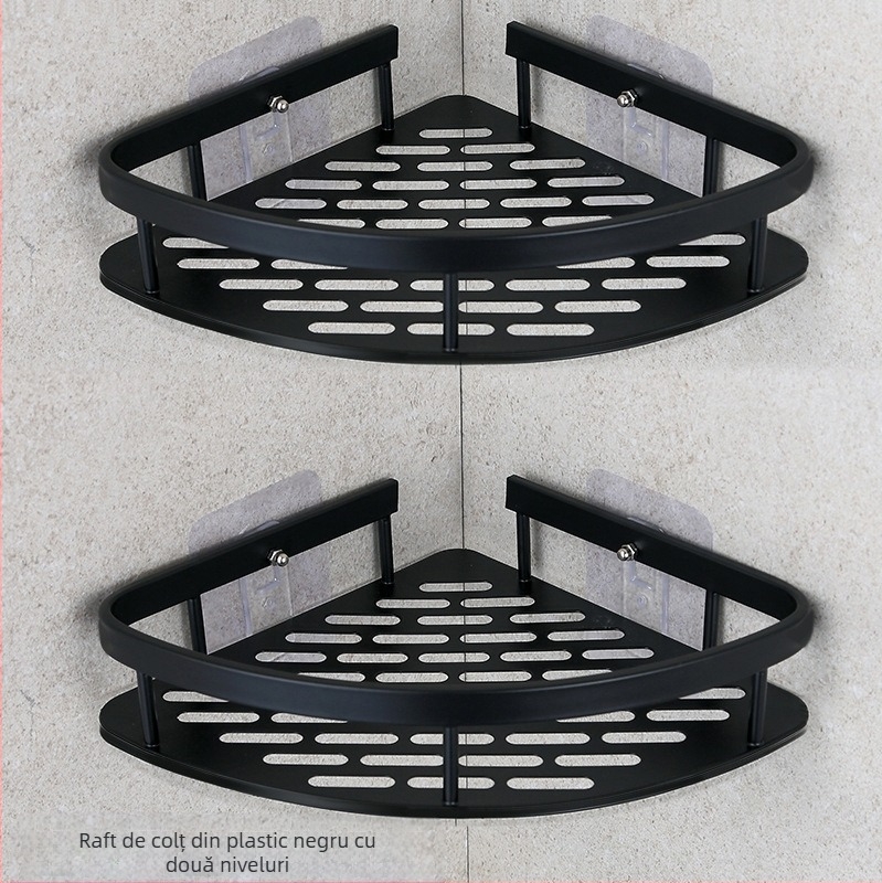 Suport de depozitare triunghiular pentru baie, suport de depozitare pentru baie, suport de depozitare pentru baie, suport de depozitare fără perforații, suport pentru prosoape