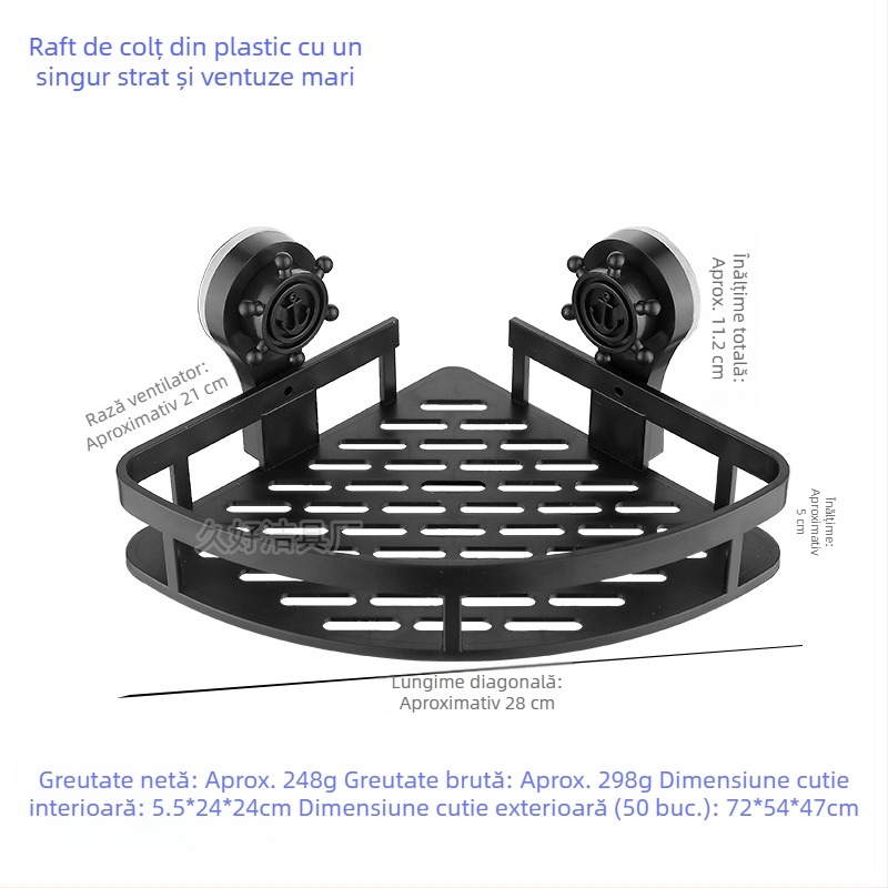 Suport de depozitare triunghiular pentru baie, suport de depozitare pentru baie, suport de depozitare pentru baie, suport de depozitare fără perforații, suport pentru prosoape