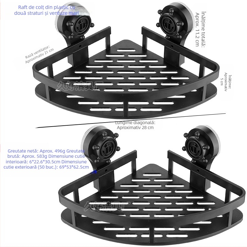 Suport de depozitare triunghiular pentru baie, suport de depozitare pentru baie, suport de depozitare pentru baie, suport de depozitare fără perforații, suport pentru prosoape