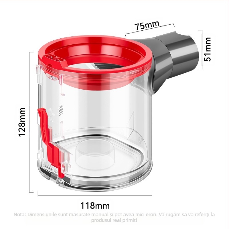 Wanchuang Adapt Dyson Accesorii Aspirator Găleată de praf V7V8V15 Coș de gunoi SV10/SV11 Găleată de praf gazdă