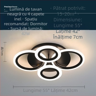 Lampă de tavan cu LED-uri moderne și simple, lampă de living pentru acasă, lampă de dormitor matrimonial, iluminat creativ, pachet personalizat de lampă pentru cameră