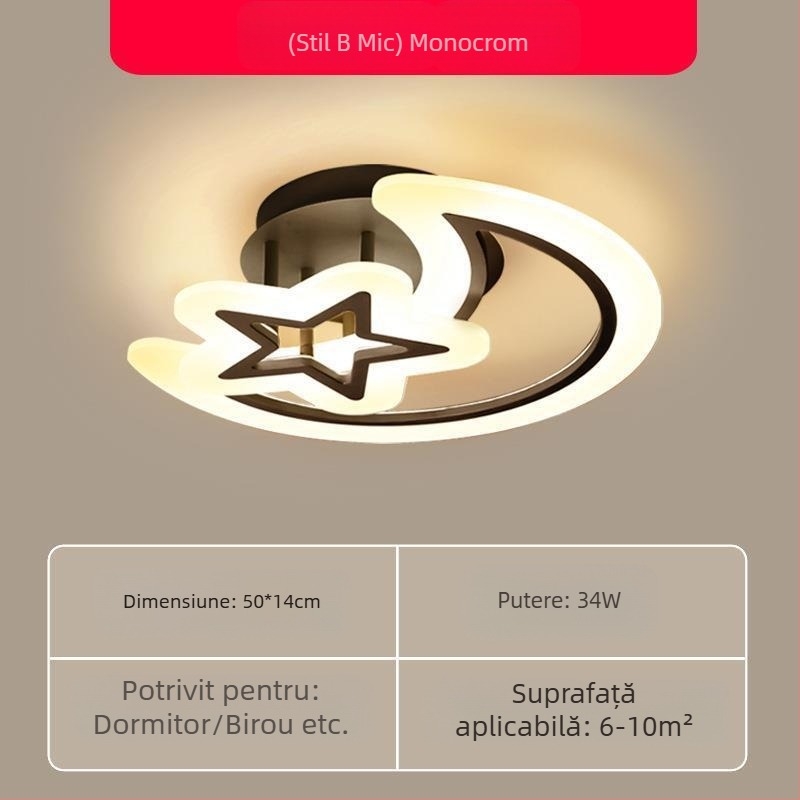 Lampă de tavan cu LED-uri moderne și simple, lampă de living pentru acasă, lampă de dormitor matrimonial, iluminat creativ, pachet personalizat de lampă pentru cameră