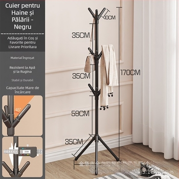Suport de haine de podea, asamblare simplă direct din fabrică, suport de haine pentru birou, suport vertical pentru haine pentru dormitor