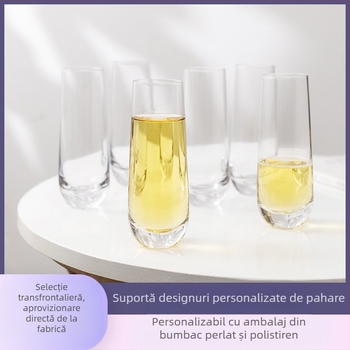 Pahar de șampanie fără mâner, vânzare fierbinte Amazon, pahar de vin spumant subțire, valoare ridicată a culorii, pahar de vin spumant, pahar de cocktail pentru bar