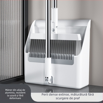 Mătură făraș costum combinație uz casnic măturare antiaderentă păr mătură pliabilă mare din aliaj de aluminiu lopată de gunoi