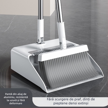 Mătură făraș costum combinație uz casnic măturare antiaderentă păr mătură pliabilă mare din aliaj de aluminiu lopată de gunoi
