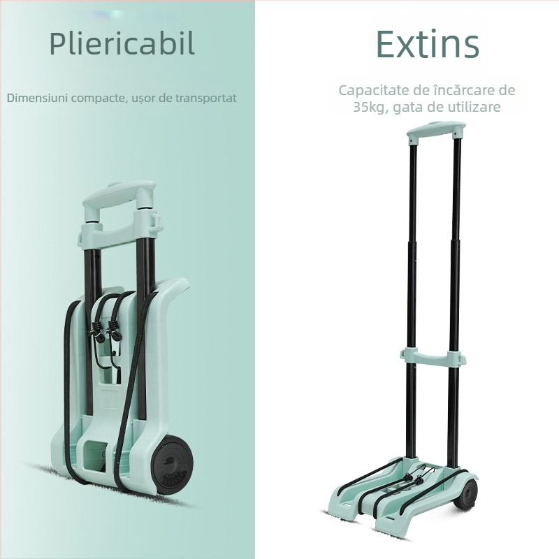 Cărucior alimentar de uz casnic atent selectat, Cărucior de livrare expres, Remorcă pliabilă pentru manipularea mărfurilor, Cărucior de cumpărături, Cărucior pentru bagaje