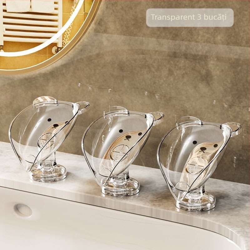 Blat de scurgere Non-Punch săpun cutie de uz casnic lumină lux ventuză săpun cutie baie săpun rack baie depozitare rack