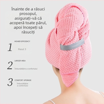 Comerț exterior Amazon Dry Hair Cap Absorbant de apă Uscare rapidă Îngroșată Geantă pentru femei Ștergeți părul Prosop de păr Prosop de păr Uscat Fabrică Transfrontalieră