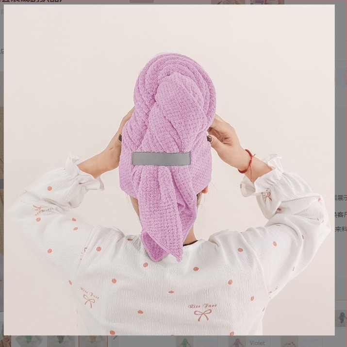 Comerț exterior Amazon Dry Hair Cap Absorbant de apă Uscare rapidă Îngroșată Geantă pentru femei Ștergeți părul Prosop de păr Prosop de păr Uscat Fabrică Transfrontalieră