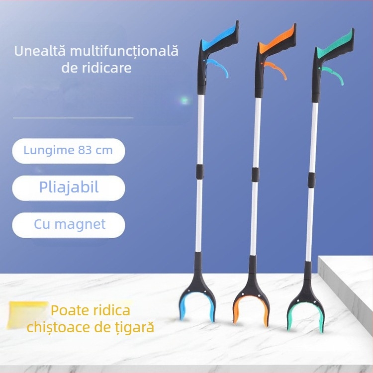 Clemă de gunoi pliabilă, cleme sanitare din aliaj de aluminiu transfrontaliere, clește sanitar, picker de gunoi, scule de picker, clemă lungă