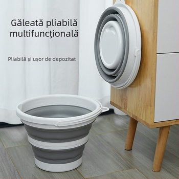 Găleată pliabilă, Găleată pliabilă pentru exterior, Găleată de pescuit, Găleată telescopică portabilă pentru depozitarea mașinii, Găleată pentru spălătorie auto, Găleată pentru spălat stilouri artistice
