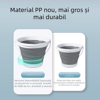 Găleată pliabilă, Găleată pliabilă pentru exterior, Găleată de pescuit, Găleată telescopică portabilă pentru depozitarea mașinii, Găleată pentru spălătorie auto, Găleată pentru spălat stilouri artistice