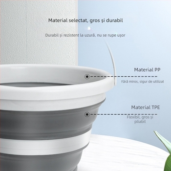Găleată pliabilă, Găleată pliabilă pentru exterior, Găleată de pescuit, Găleată telescopică portabilă pentru depozitarea mașinii, Găleată pentru spălătorie auto, Găleată pentru spălat stilouri artistice