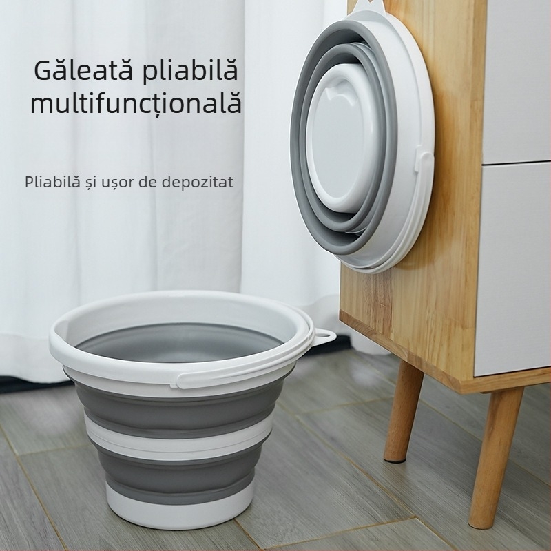 Găleată pliabilă, Găleată pliabilă pentru exterior, Găleată de pescuit, Găleată telescopică portabilă pentru depozitarea mașinii, Găleată pentru spălătorie auto, Găleată pentru spălat stilouri artistice