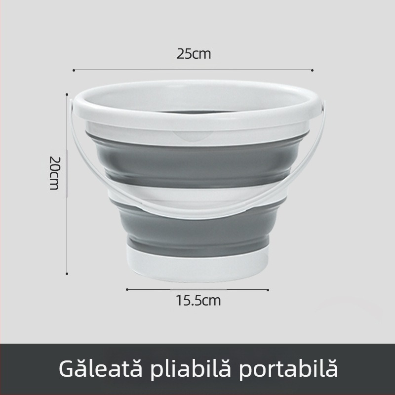 Găleată pliabilă, Găleată pliabilă pentru exterior, Găleată de pescuit, Găleată telescopică portabilă pentru depozitarea mașinii, Găleată pentru spălătorie auto, Găleată pentru spălat stilouri artistice
