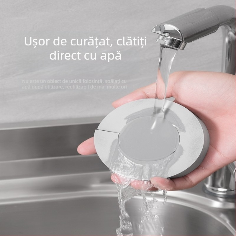 Burete absorbant PVA rotund, ștergător cu picătură de apă, anti-scalare, artefact pentru curățarea bucătăriei și băii și ștergerea robinetului