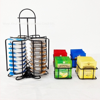 Raft de depozitare pentru capsule de cafea Tassimo, simplu, cu strat dublu, pentru pliculețe de ceai, de uz casnic, rotativ, cu strat dublu