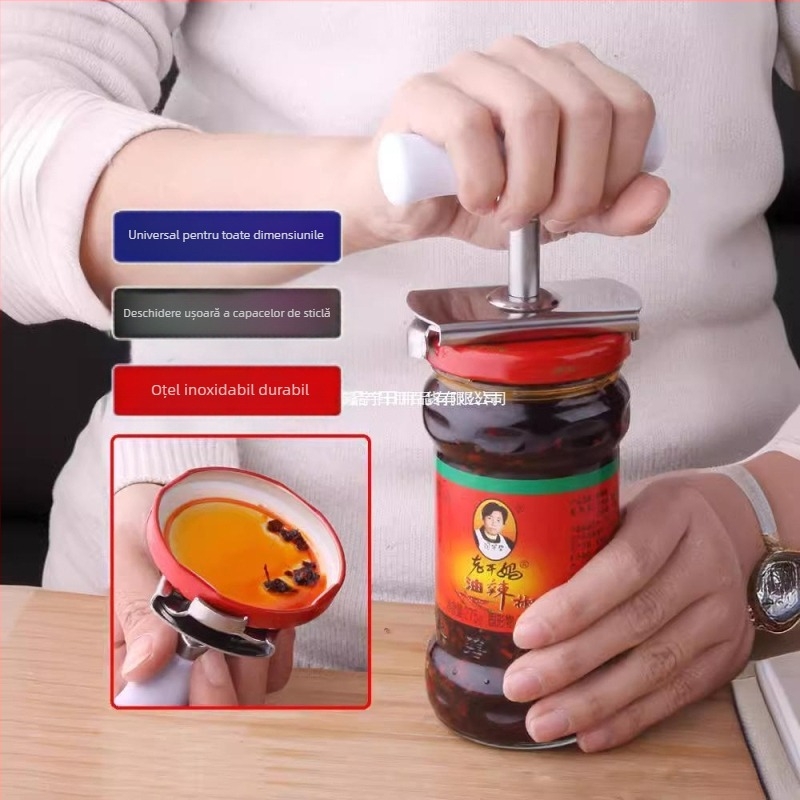 Deschizător de conserve de tip împingere, deschizător de capac din oțel inoxidabil, economisire a forței de muncă, deschizător de coajă, deschizător de sticle de bere cu presă automată, deschizător de conserve, deschizător de capac cu presă, deschizător de
