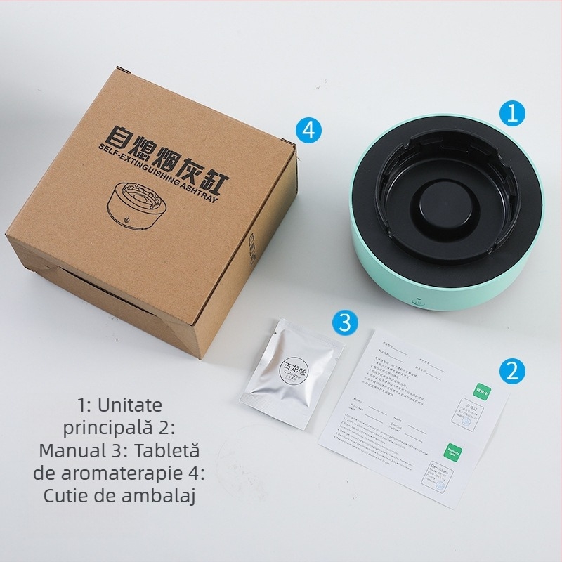 Scrumieră purificator de aer inteligent fum de mâna a doua fum fum fum interior living birou artefact de fumat