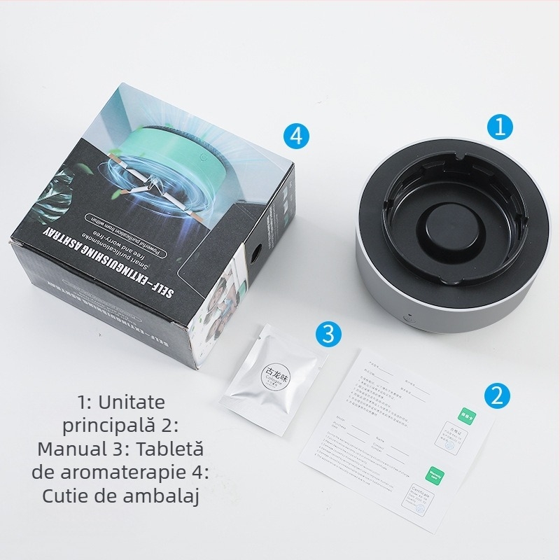 Scrumieră purificator de aer inteligent fum de mâna a doua fum fum fum interior living birou artefact de fumat