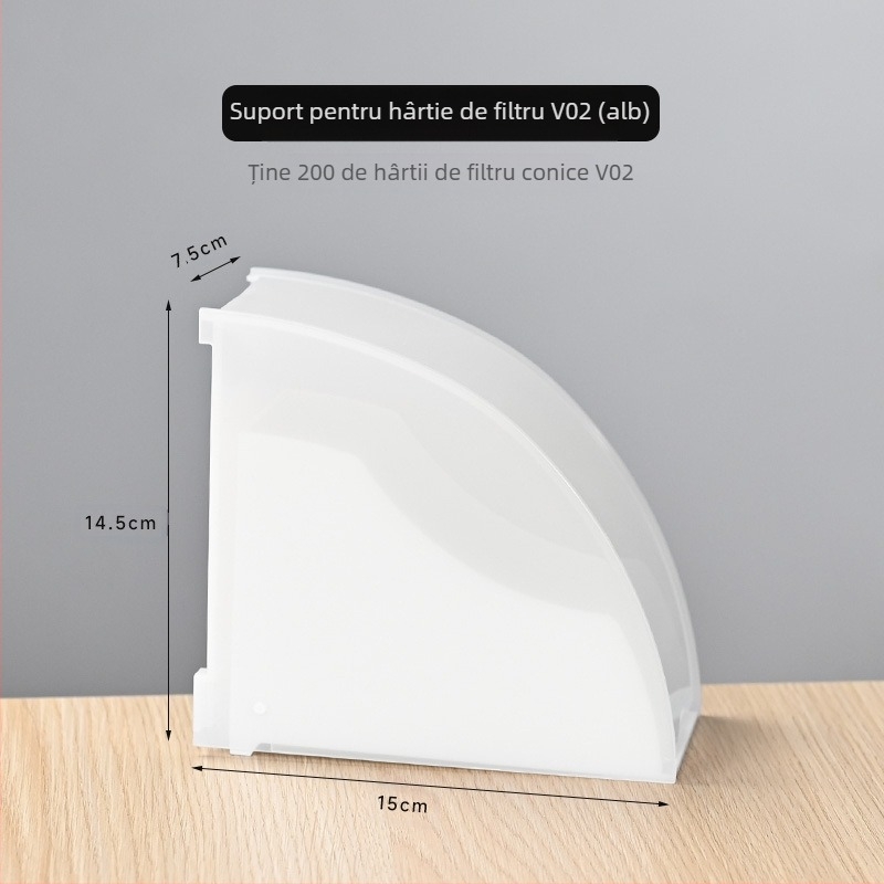 Cutie de hârtie pentru filtru de cafea spălată manual, acrilică, rezistentă la praf, cutie de depozitare, suport pentru hârtie pentru filtru de urechi agățat, v60, în formă de evantai, universală, transport gratuit
