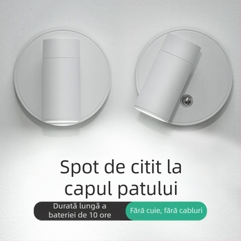 Lampă de perete reîncărcabilă fără cablare, lampă magnetică fără fir, lumină de noapte, lampă de citit pentru dormitor, lampă de atmosferă, lampă de spălare pe perete