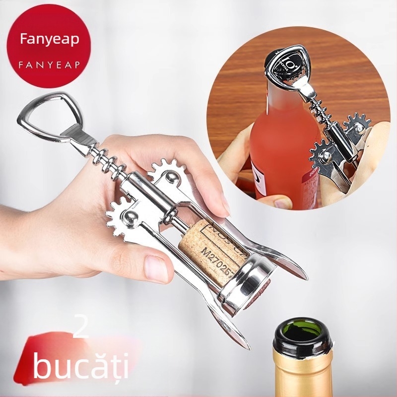 Livrare gratuită/Deschizător de sticle B1V - Deschizător de sticle două în unu pentru vin și bere, instrument multifuncțional de uz casnic
