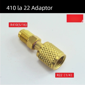 Supapă de siguranță pentru umplerea cu fluor pentru aer condiționat, adaptor metric în inch, supapă de umplere cu agent frigorific, cot de agent frigorific din alamă, R410 R22