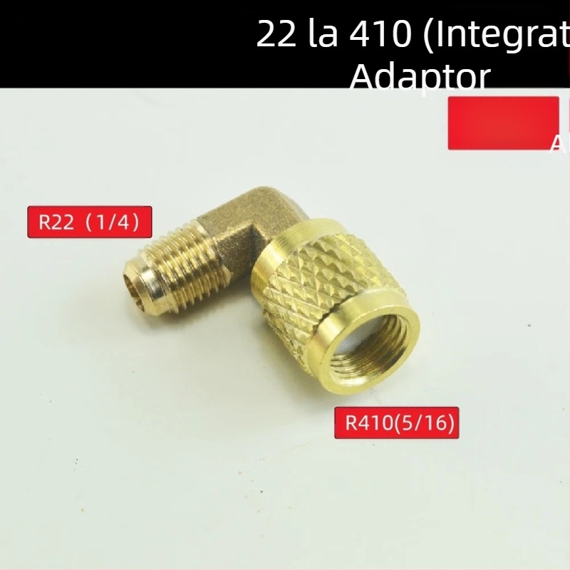 Supapă de siguranță pentru umplerea cu fluor pentru aer condiționat, adaptor metric în inch, supapă de umplere cu agent frigorific, cot de agent frigorific din alamă, R410 R22