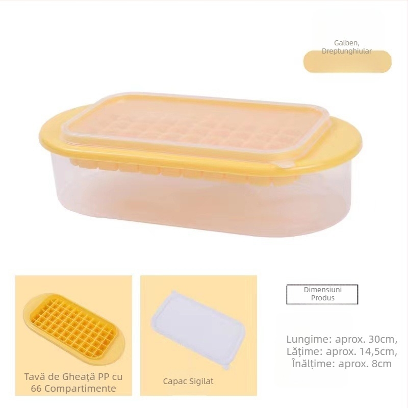 Kawashima House Ice Cube Mold Silicon Cub de gheață de mare capacitate Ice Cube de uz casnic Ice Box cu capac Frigider Ice Cube Frozen Artefact