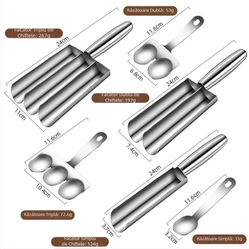 Fabrica de fabrică creativă 304 din oțel inoxidabil pentru gătit chiftele, lingură pentru creveți, oală fierbinte, magazin Sanlian Kitchen