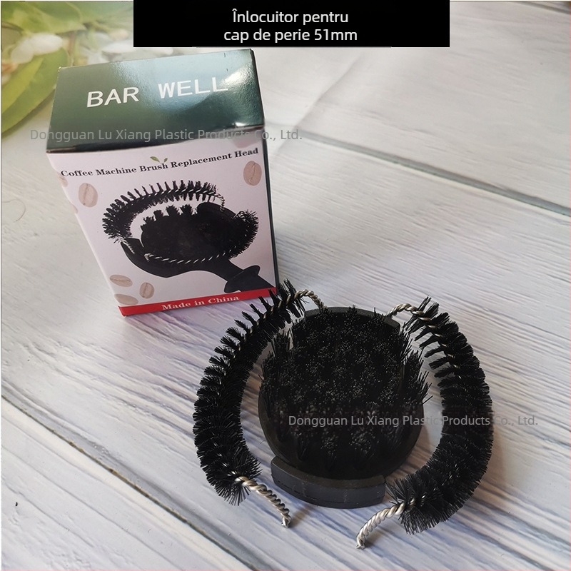 Perie de curățare a aparatului de cafea semiautomat italian, perie de curățare cu arc pentru capul de preparare a cafelei, perie cu mâner lung, accesorii pentru aparatul de cafea