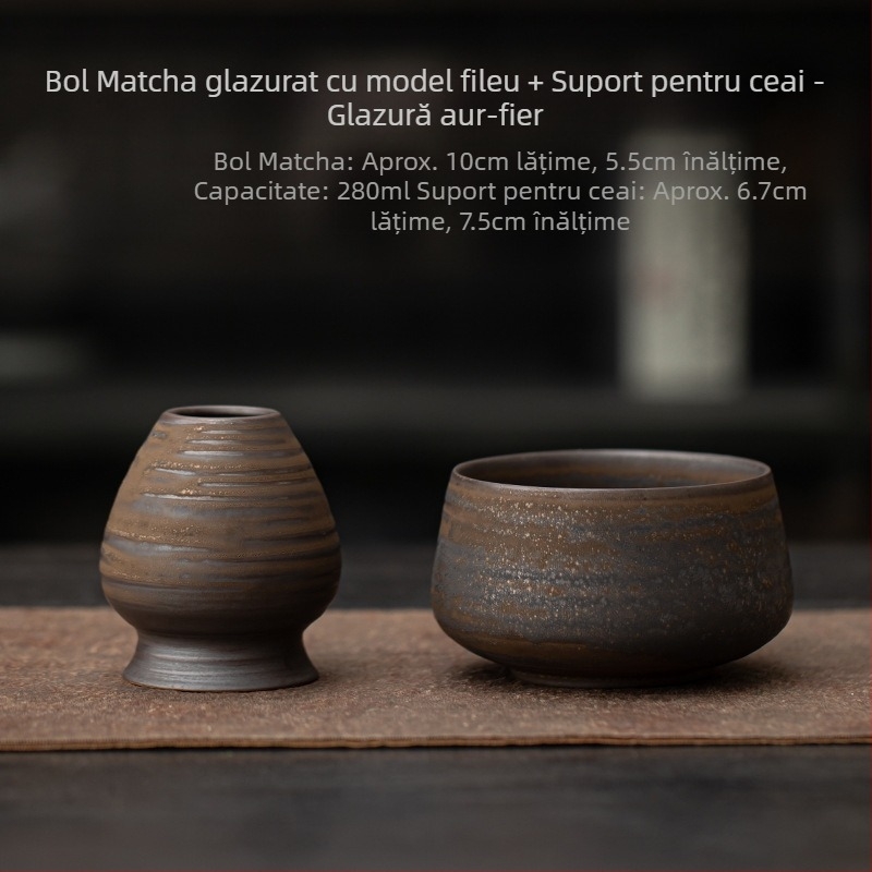 Stil japonez Cuptor Schimbare Retro Ceramică Matcha Bol Ceai Bol Ceai Loc Ceai Dinastia Song Loc Instrument