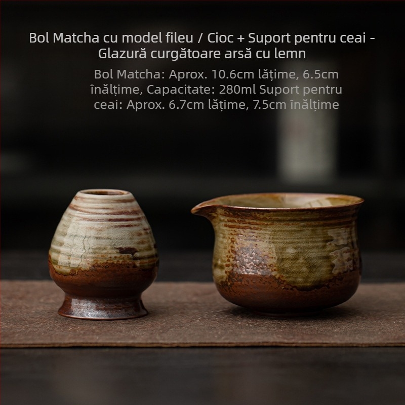 Stil japonez Cuptor Schimbare Retro Ceramică Matcha Bol Ceai Bol Ceai Loc Ceai Dinastia Song Loc Instrument