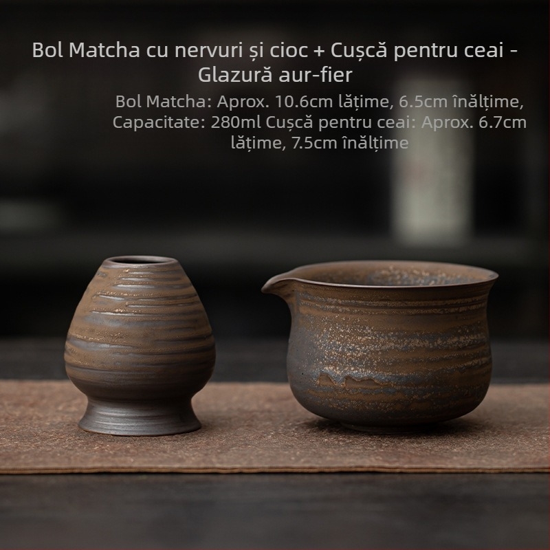 Stil japonez Cuptor Schimbare Retro Ceramică Matcha Bol Ceai Bol Ceai Loc Ceai Dinastia Song Loc Instrument