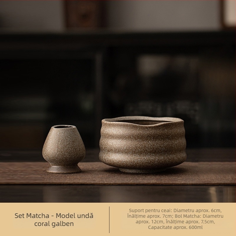 Stil japonez Cuptor Schimbare Retro Ceramică Matcha Bol Ceai Bol Ceai Loc Ceai Dinastia Song Loc Instrument