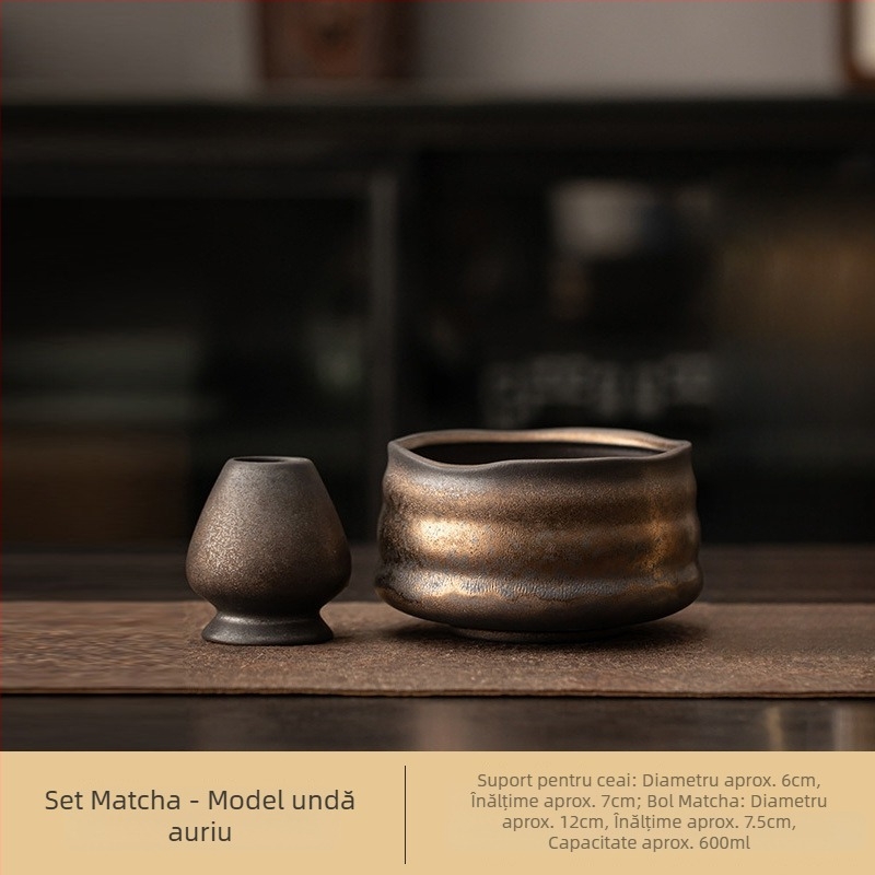 Stil japonez Cuptor Schimbare Retro Ceramică Matcha Bol Ceai Bol Ceai Loc Ceai Dinastia Song Loc Instrument