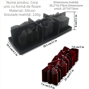 Rolă de lână Shenhong Sequoia, mucegai principal pentru mousse, mucegai din silicon, mucegai pentru ciocolată, instrument de copt dulce